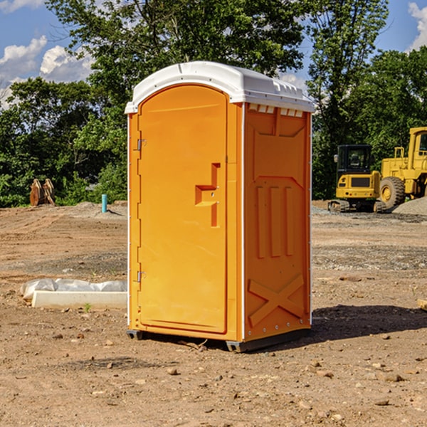 how often are the porta potties cleaned and serviced during a rental period in Vallonia IN